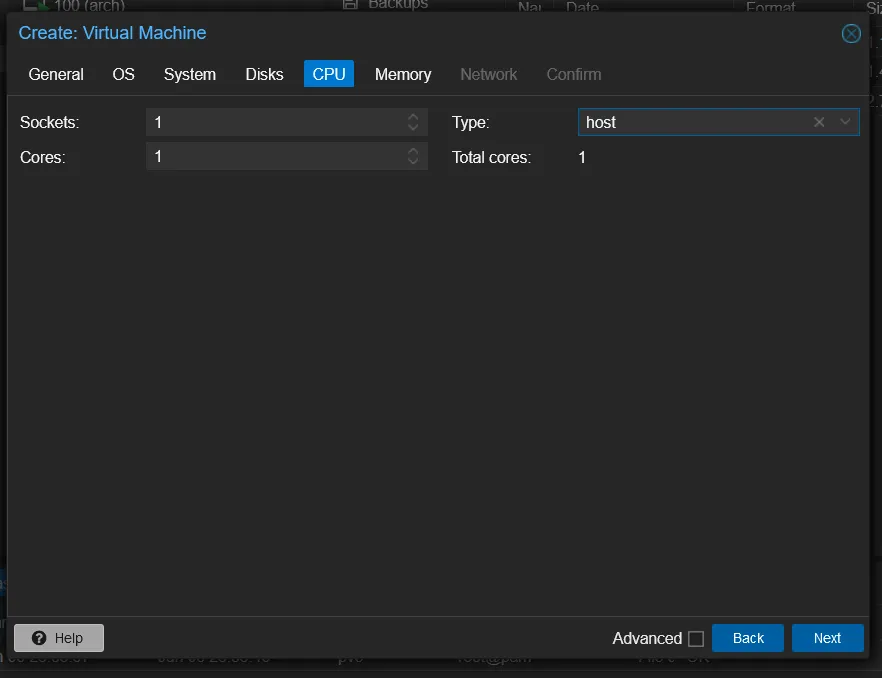 CPU setting